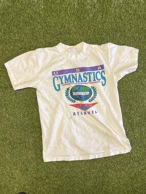 Vintage Reebok 1996 Atlanta Olympics USA Gymnastics T-Shirt Size Medium